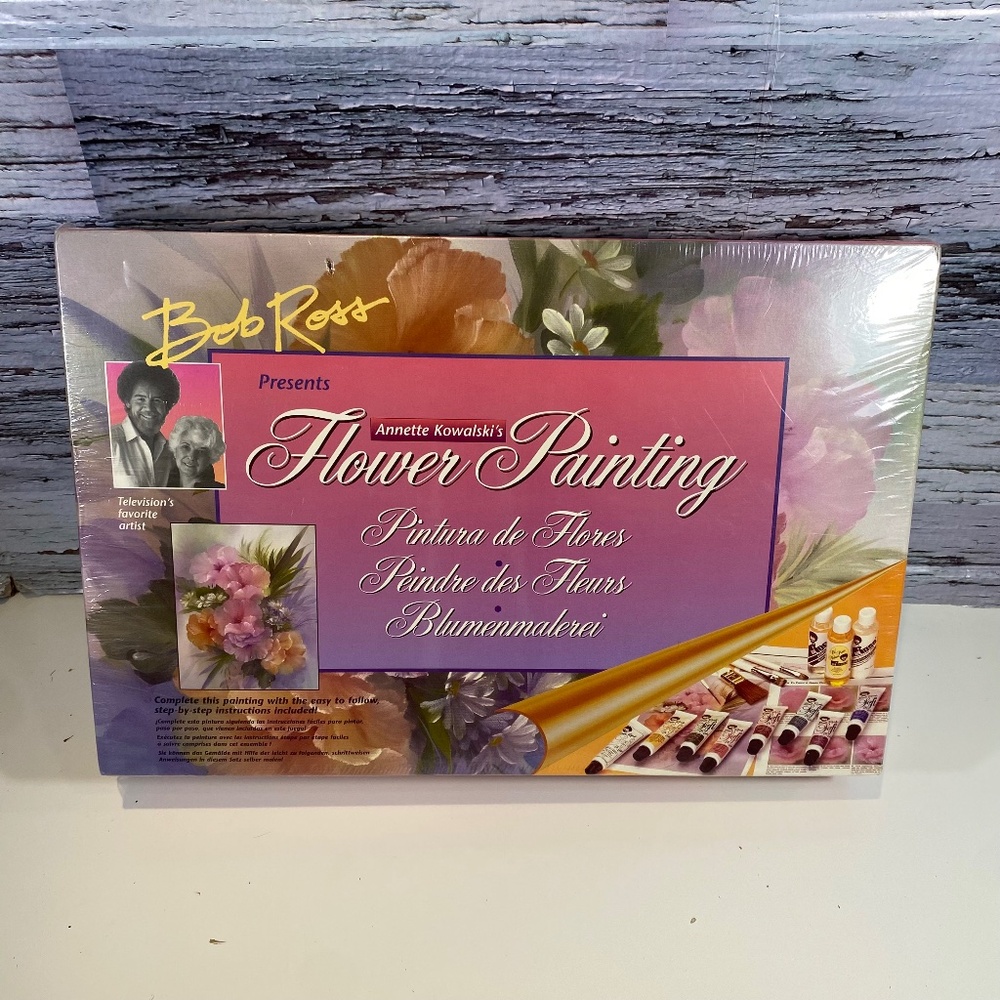 Bob Ross Presents Anette Kolwalski Flower Painting (Blumenmalerei) Paint set New